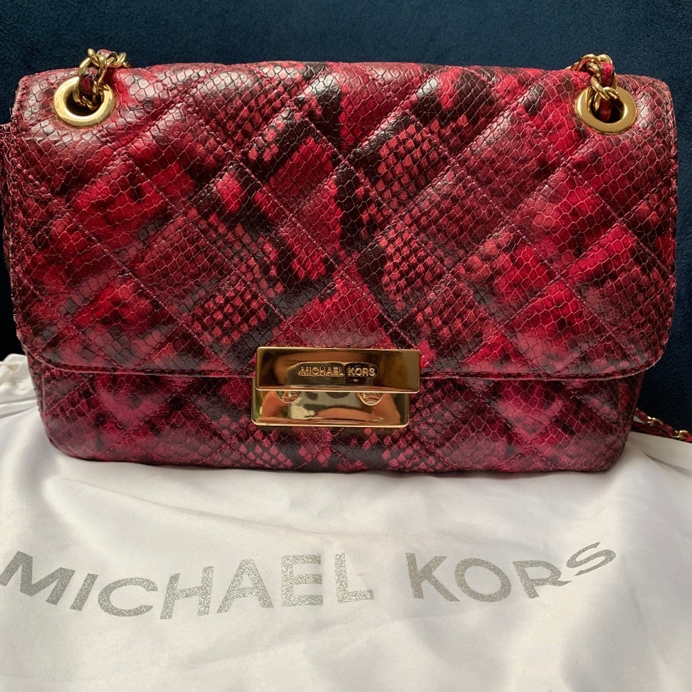 Michael Kors Sloan Snakeskin Crossbody Bag